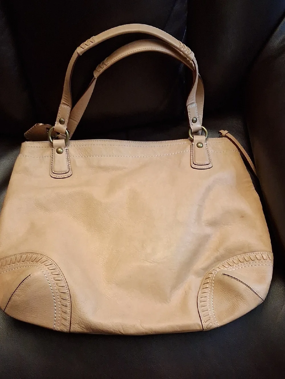 Coach Poppy Whipstitch Natural Leather Hobo Tote October 2011 - Picture 8 of 15